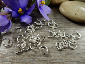 Välirengas, 6x0.9mm, avattava, kirkashopea, 100kpl 