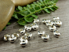 Päällyshelmi, 4mm, kirkashopea, 20kpl