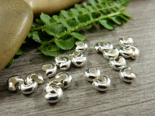 Päällyshelmi, 4mm, kirkashopea, 20kpl