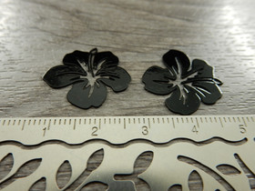 Kukkariipus, 19x20mm, musta, 1kpl