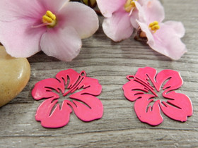 Kukkariipus, 19x20mm, pinkki, 1kpl