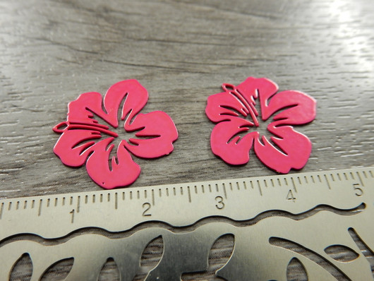 Kukkariipus, 19x20mm, pinkki, 1kpl