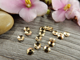 Helmihattu kukka, 4mm, vaaleakulta, 50kpl