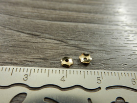 Helmihattu kukka, 4mm, vaaleakulta, 50kpl