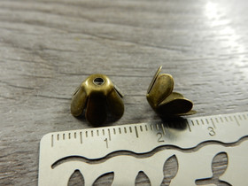 Helmihattu kukka, 10mm, pronssi, 10kpl