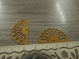 Puoliympyräriipus, 31x17mm, okra, 1kpl