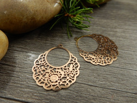 Kuvioriipus, 22x20mm, ruusukulta, 1kpl