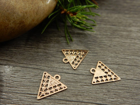 Kolmioriipus, 12x10mm, ruusukulta, 1kpl