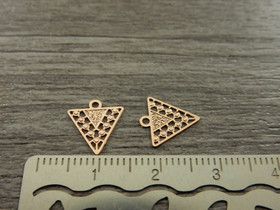 Kolmioriipus, 12x10mm, ruusukulta, 1kpl