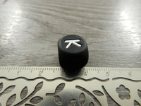 Kirjainhelmi K, 12mm, musta, 1kpl