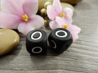 Kirjainhelmi O, 12mm, musta, 1kpl