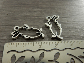 Kaniriipus, 21x11mm, kromi, 1kpl