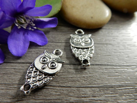 Pöllöriipus/linkki, 18x10mm, kromi, 1kpl