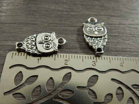 Pöllöriipus/linkki, 18x10mm, kromi, 1kpl