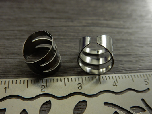 Rustokorvakoru/ ear cuff, 10x10mm, rst, 1pari