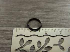 Välirengas, 10x1mm, avattava, musta, 20kpl