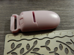 Klipsi, 40x18mm, vaaleanpunainen, 1kpl