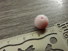 Silikonihelmi marmori, 9mm, vaaleapinkki, 1kpl