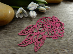 Unisieppaririipus, 44x26mm, fuksia, 1kpl