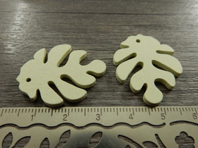 Puuriipus lehti, 30x23mm, kerma, 1kpl