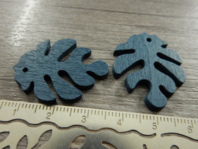 Puuriipus lehti, 30x23mm, petrooli, 1kpl