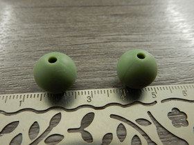 Silikonihelmi, 12mm, vihreä, 1kpl