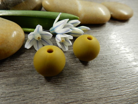 Silikonihelmi, 12mm, oliivinvihreä, 1kpl