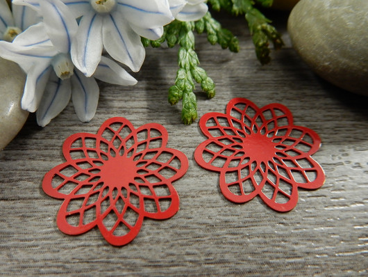 Kukkariipus, 19x20mm, punainen, 1kpl