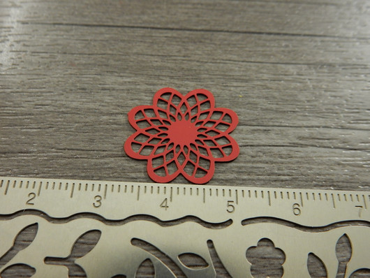 Kukkariipus, 19x20mm, punainen, 1kpl