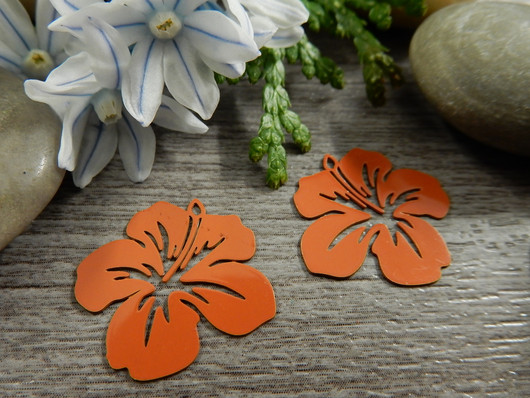 Kukkariipus, 19x20mm, oranssi, 1kpl