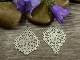 Pisarariipus/linkki, 27x21mm, kromi, 1kpl