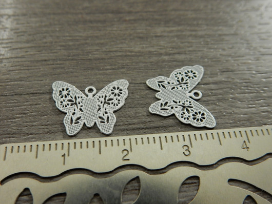 Perhonenriipus, 12x14mm, valkoinen, 1kpl