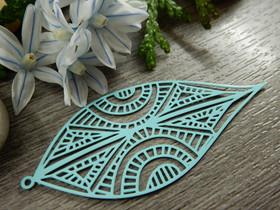 Kuvioriipus, 58x25mm, vaaleaturkoosi, 1kpl