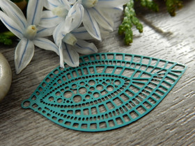 Kuvioriipus, 45x24mm, petrooli, 1kpl