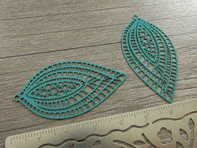 Kuvioriipus, 45x24mm, petrooli, 1kpl