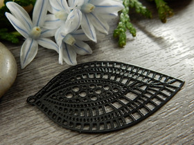 Kuvioriipus, 45x24mm, musta, 1kpl