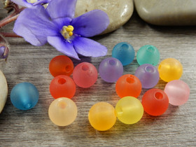 Akryyllihelmi huurre, 8mm, mixväri, 20kpl