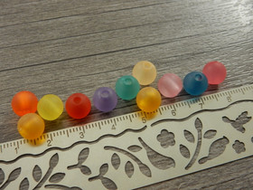 Akryyllihelmi huurre, 8mm, mixväri, 20kpl