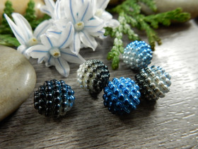 Akryylihelmi vadelma, 10mm, moniväri, 20kpl