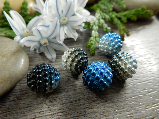 Akryylihelmi vadelma, 10mm, moniväri, 20kpl