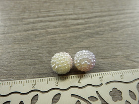 Akryylihelmi vadelma, 10mm, moniväri, 20kpl