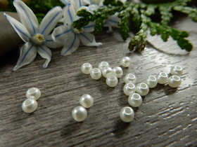 Akryylihelmi, 3mm, valkoinen, 50kpl