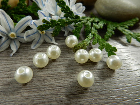 Akryylihelmi, 6mm, luonnonvalkoinen, 20kpl