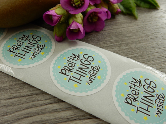 Pretty things inside tarra, 25mm, turkoosi, 10kpl