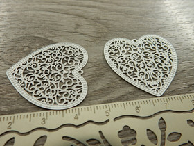 Sydänriipus, 32x30mm, valkoinen, 1kpl