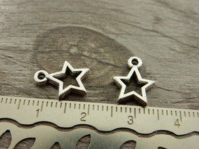 Tähtiriipus, 12x9mm, kromi, 1kpl