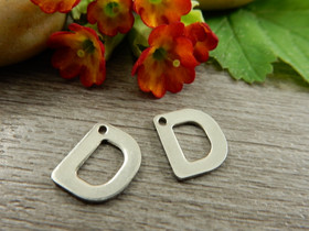 D-kirjainriipus, 11x9mm, rst, 1kpl