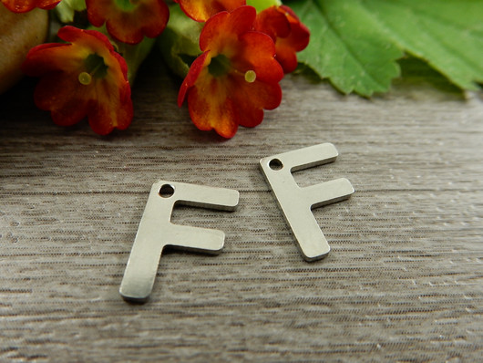 F-kirjainriipus, 11x9mm, rst, 1kpl