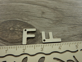 F-kirjainriipus, 11x9mm, rst, 1kpl