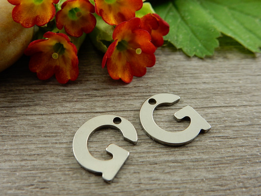 G-kirjainriipus, 11x9mm, rst, 1kpl